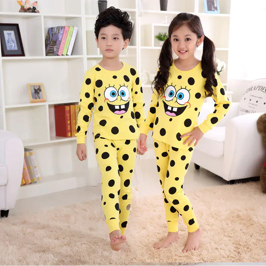 Kids Cotton Long Sleeve Pajama Set for Boys and Girls