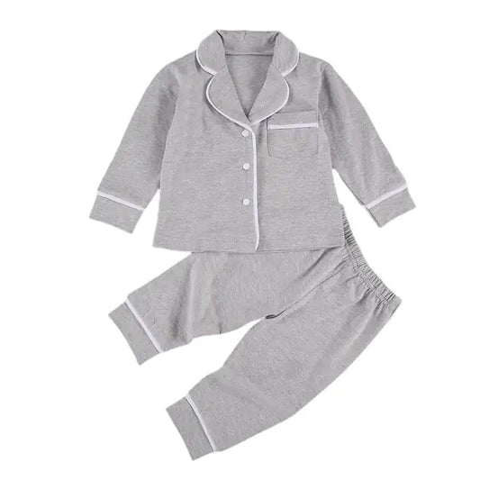 Cotton Two-Piece Pajama Set for Toddlers and Kids